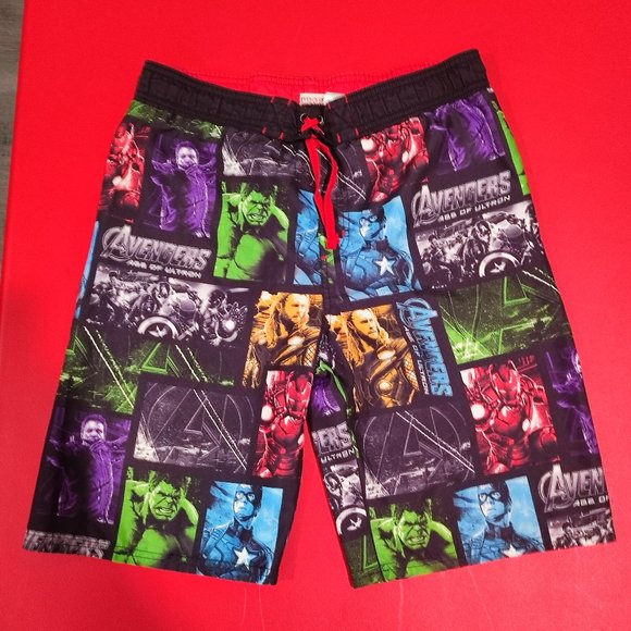 Marvel Avengers boy's graphic swim short size kids XL - Picture 1 of 4